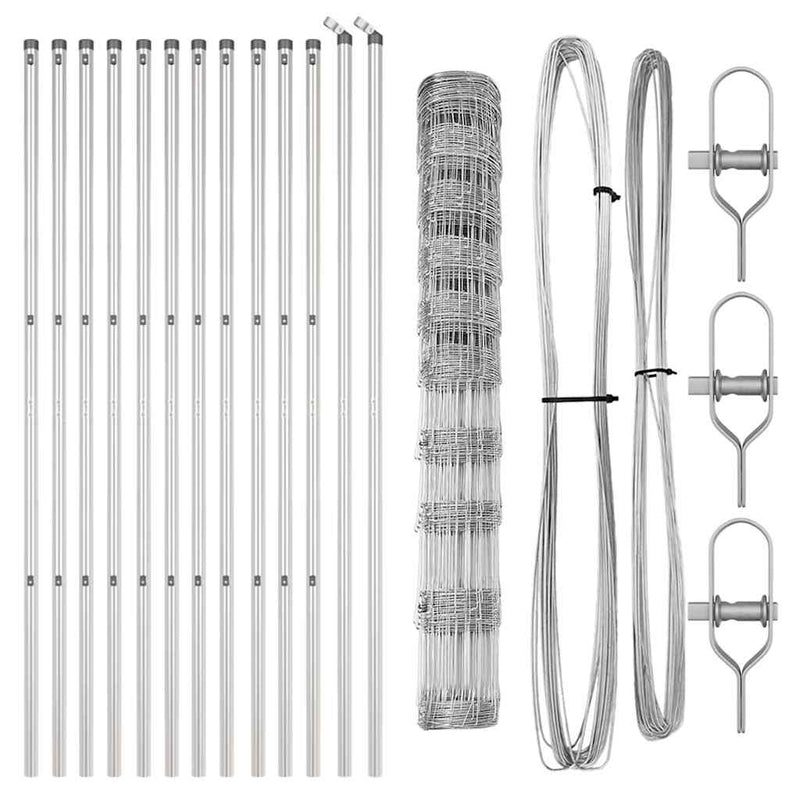 vidaXL Legelőkerítés Ezüst 25 x 1.2 m Horganyzott acél