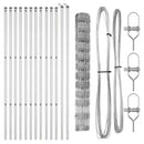 vidaXL Legelőkerítés Ezüst 25 x 1.2 m Horganyzott acél