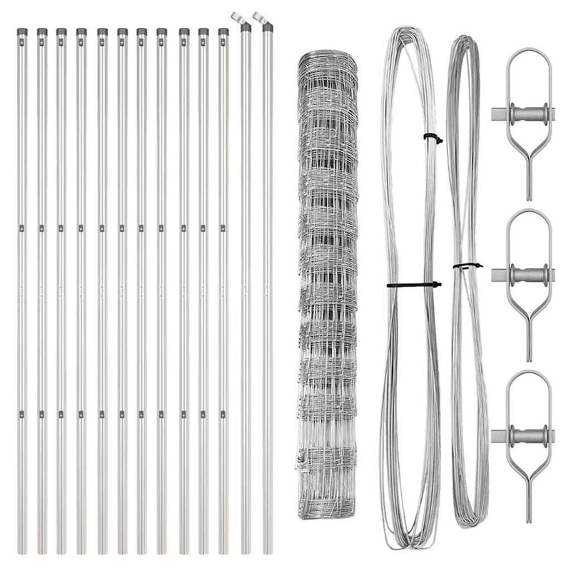 vidaXL Legelőkerítés Ezüst 25 x 1.2 m Horganyzott acél