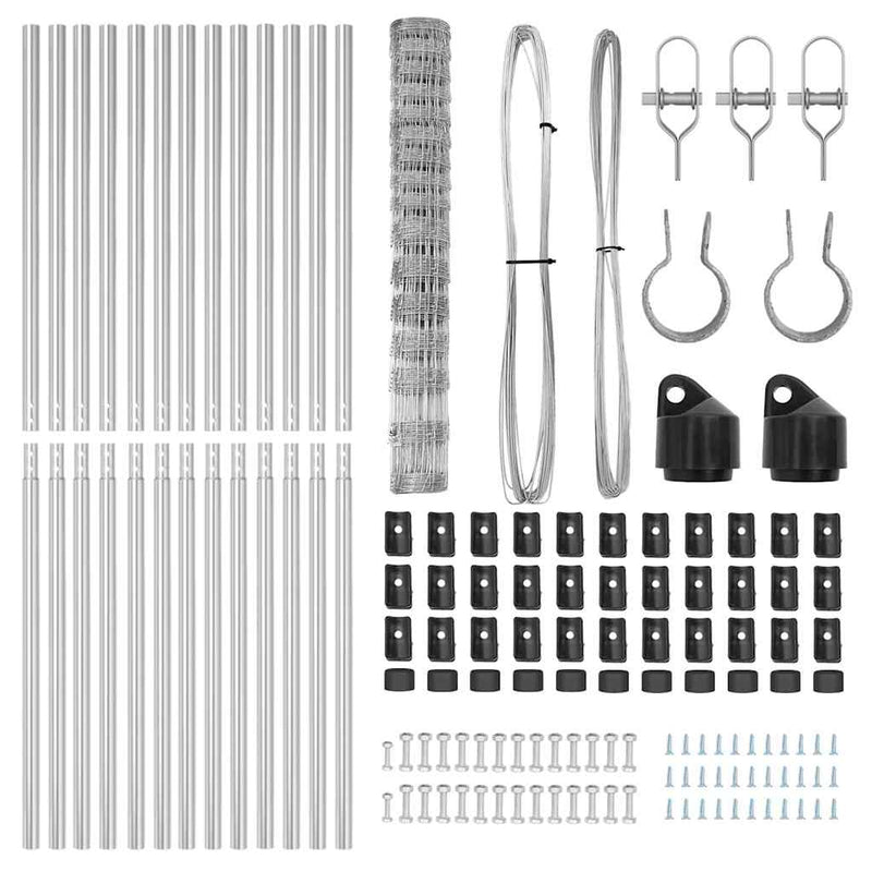vidaXL Legelőkerítés Ezüst 25 x 1.2 m Horganyzott acél