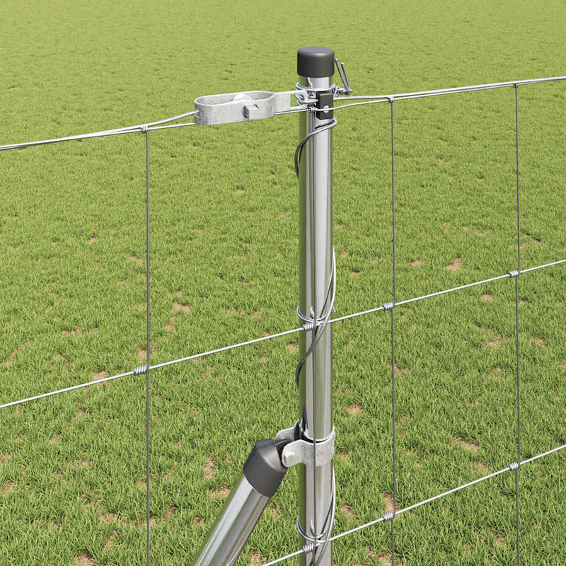 vidaXL Legelőkerítés Ezüst 25 x 1.4 m Horganyzott acél