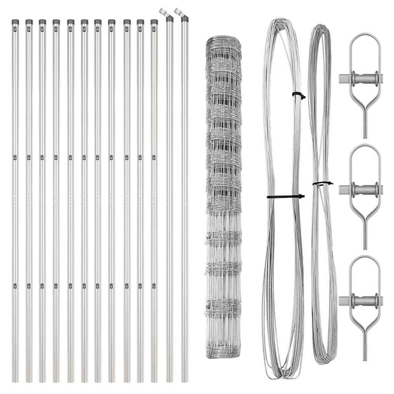 vidaXL Legelőkerítés Ezüst 25 x 1.4 m Horganyzott acél