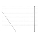 vidaXL Legelőkerítés Ezüst 25 x 1.4 m Horganyzott acél