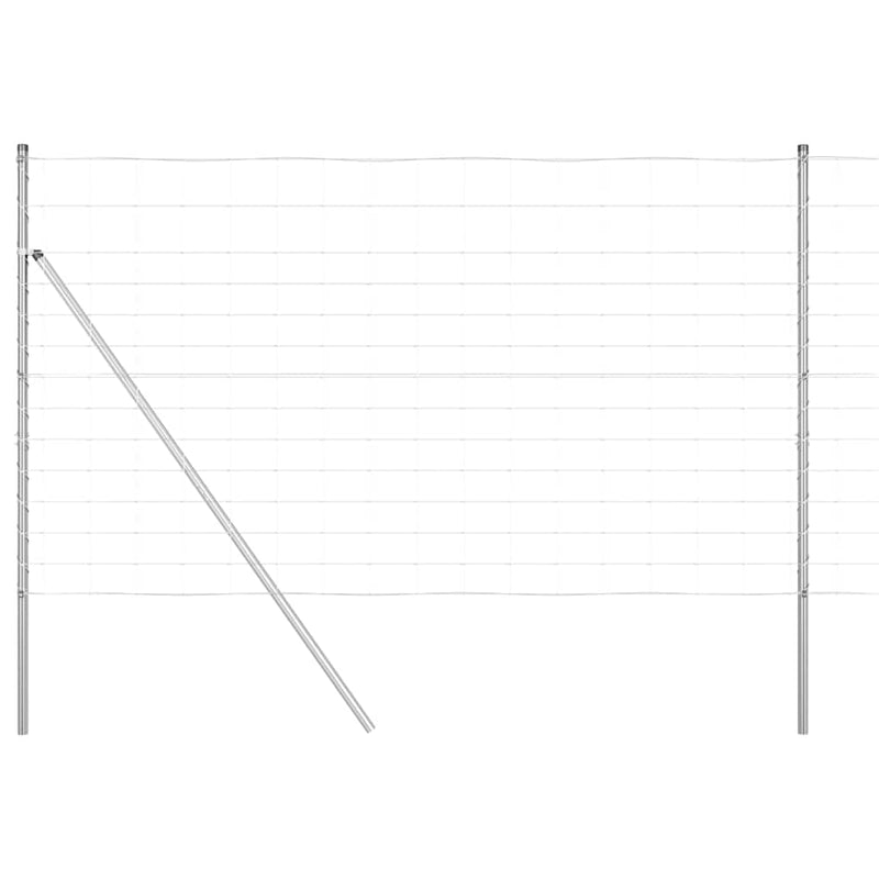 vidaXL Legelőkerítés Ezüst 25 x 1.4 m Horganyzott acél