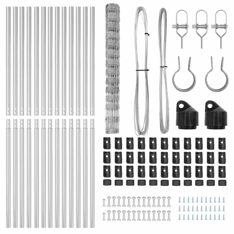 vidaXL Legelőkerítés Ezüst 25 x 1.4 m Horganyzott acél