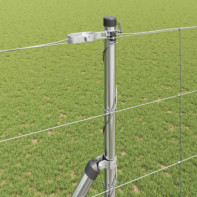 vidaXL Legelőkerítés Ezüst 25 x 1.5 m Horganyzott acél