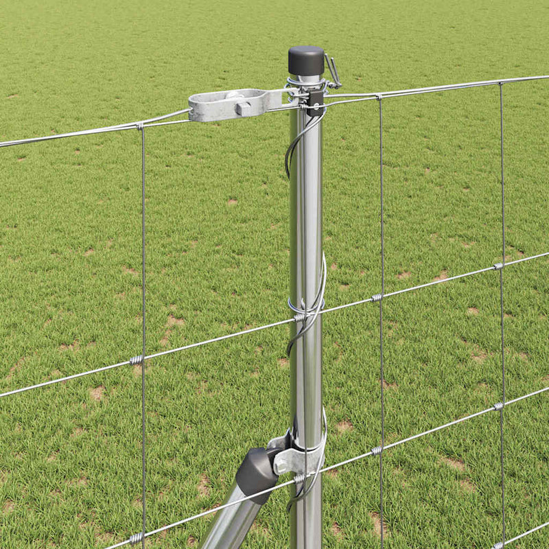 vidaXL Legelőkerítés Ezüst 25 x 1.5 m Horganyzott acél