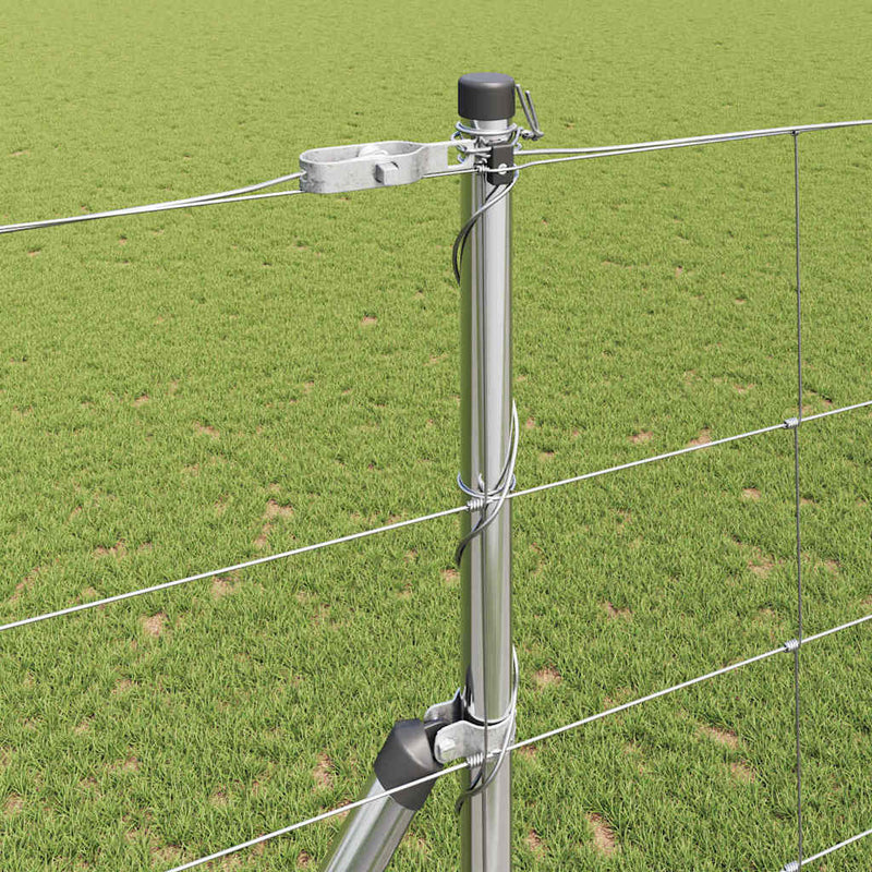 vidaXL Legelőkerítés Ezüst 25 x 1.5 m Horganyzott acél