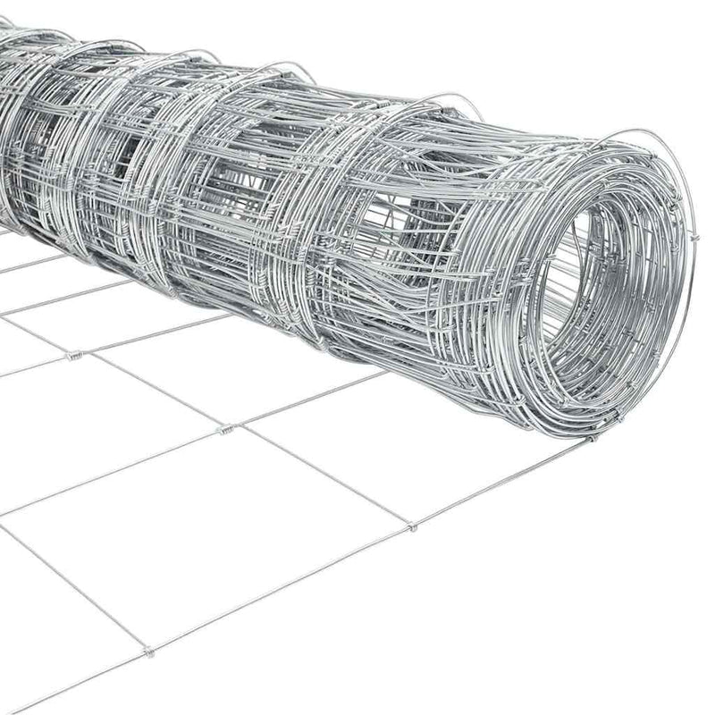vidaXL Legelőkerítés Ezüst 25 x 1.6 m Horganyzott acél