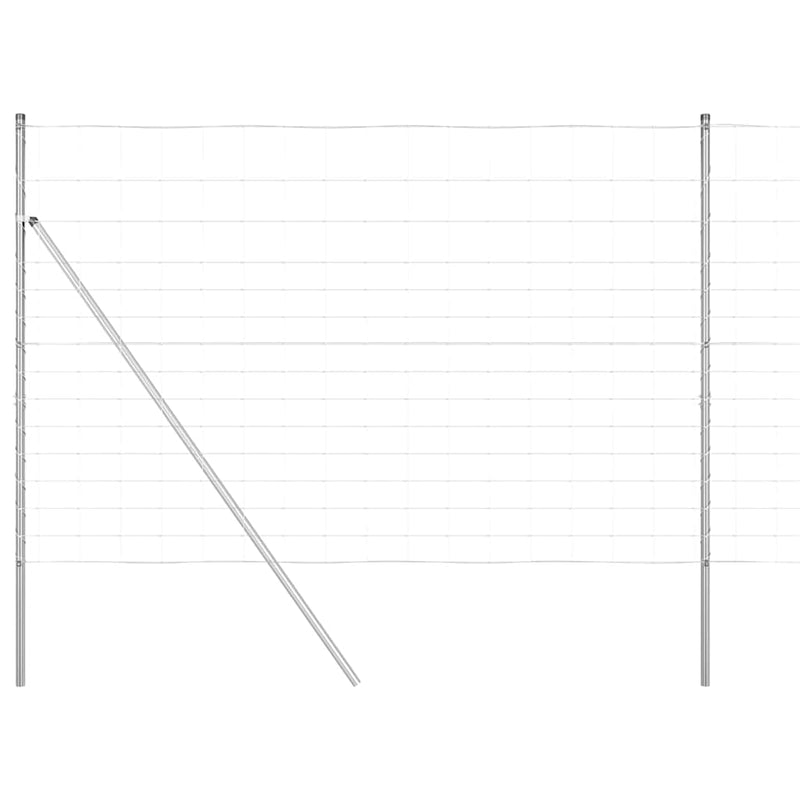 vidaXL Legelőkerítés Ezüst 25 x 1.6 m Horganyzott acél