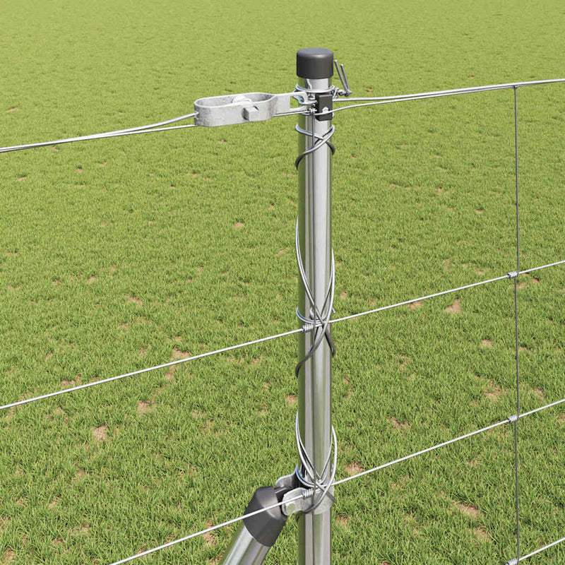 vidaXL Legelőkerítés Ezüst 25 x 1.6 m Horganyzott acél