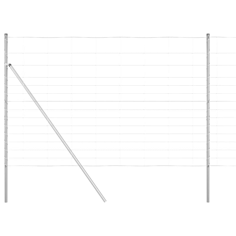 vidaXL Legelőkerítés Ezüst 25 x 1.6 m Horganyzott acél