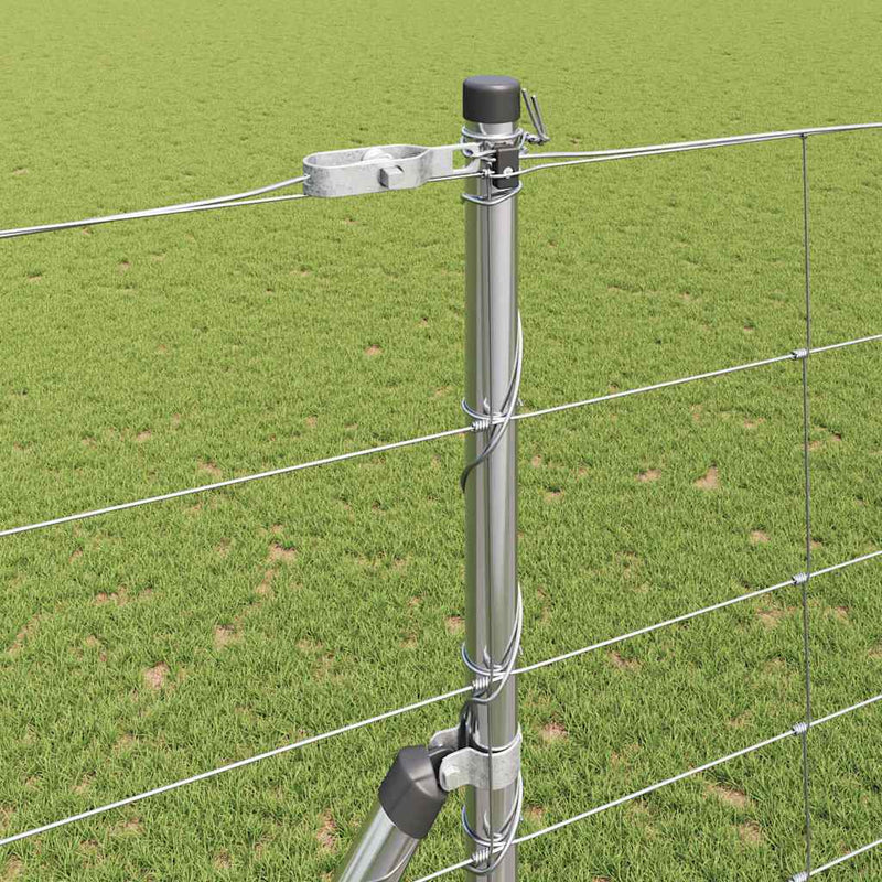 vidaXL Legelőkerítés Ezüst 25 x 1.6 m Horganyzott acél