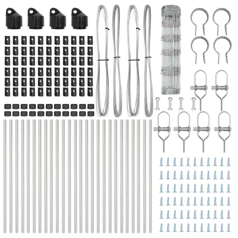 vidaXL Legelőkerítés Ezüst 50 x 0.8 m Horganyzott acél