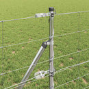 vidaXL Legelőkerítés Ezüst 50 x 0.8 m Horganyzott acél