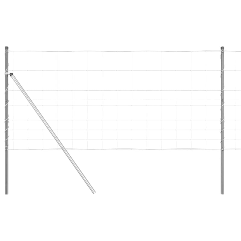 vidaXL Legelőkerítés Ezüst 50 x 1 m Horganyzott acél