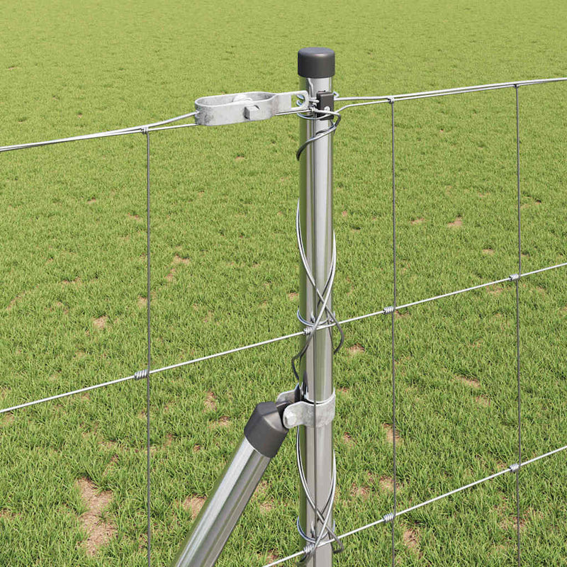 vidaXL Legelőkerítés Ezüst 50 x 1.2 m Horganyzott acél