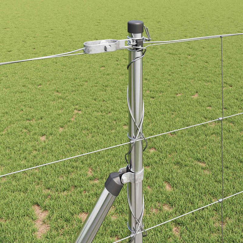 vidaXL Legelőkerítés Ezüst 50 x 1.2 m Horganyzott acél