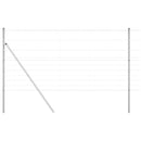vidaXL Legelőkerítés Ezüst 50 x 1.2 m Horganyzott acél