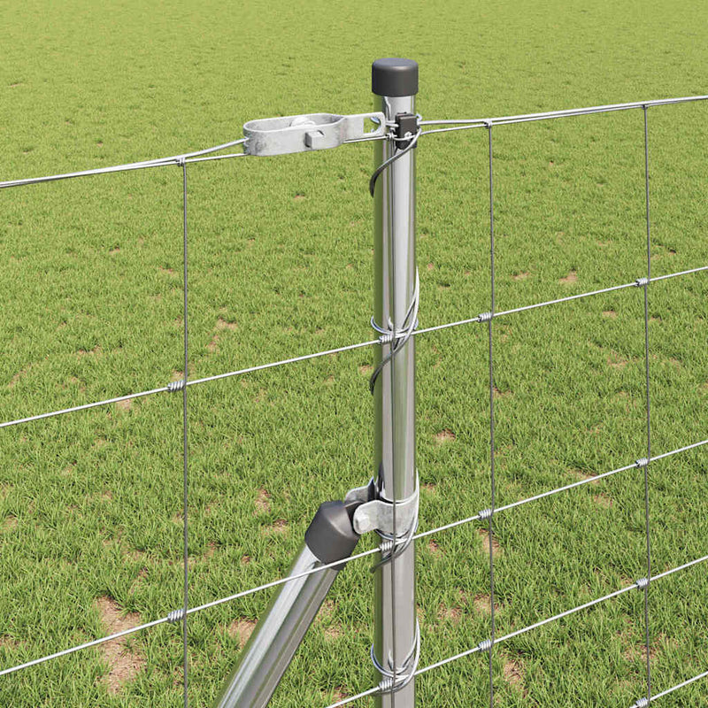 vidaXL Legelőkerítés Ezüst 50 x 1.2 m Horganyzott acél