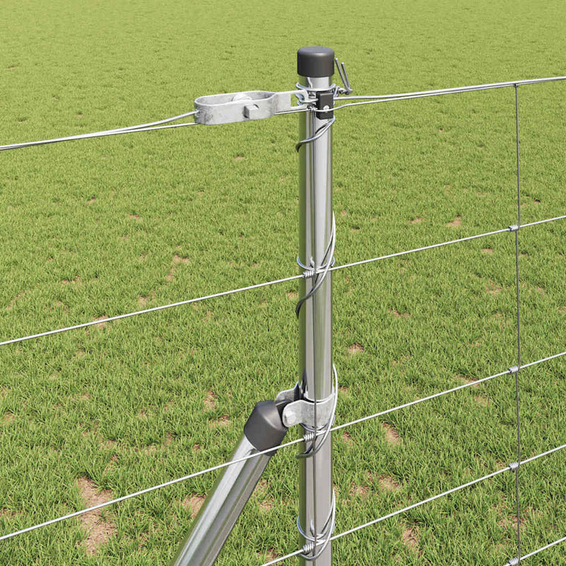 vidaXL Legelőkerítés Ezüst 50 x 1.2 m Horganyzott acél