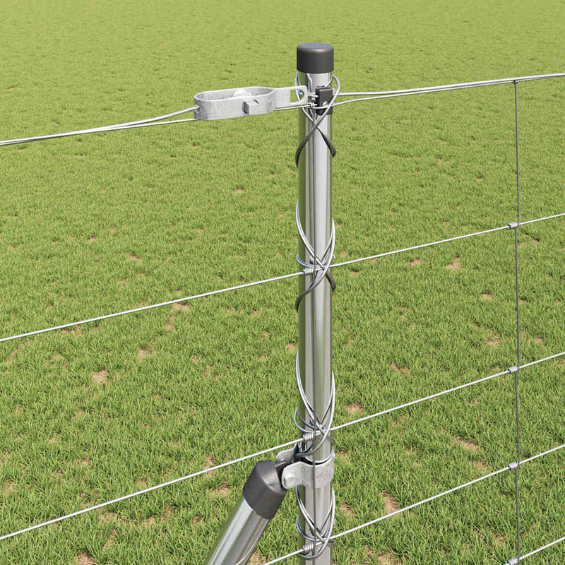 vidaXL Legelőkerítés Ezüst 50 x 1.4 m Horganyzott acél