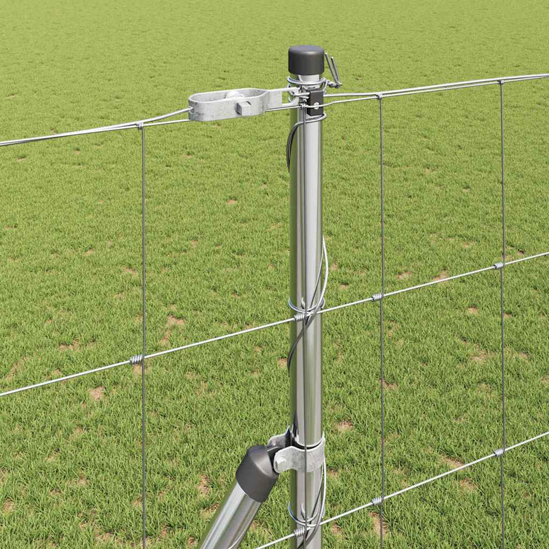 vidaXL Legelőkerítés Ezüst 50 x 1.5 m Horganyzott acél