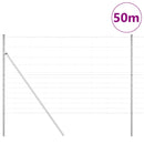 vidaXL Legelőkerítés Ezüst 50 x 1.5 m Horganyzott acél