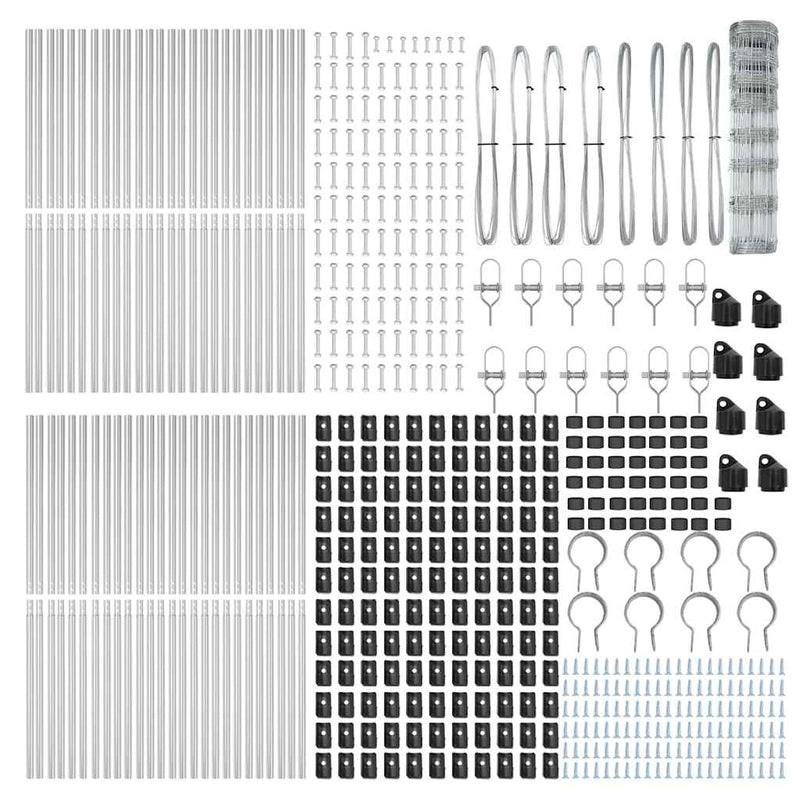 vidaXL Legelőkerítés Ezüst 100 x 1 m Horganyzott acél