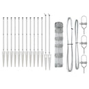 vidaXL Legelőkerítés Ezüst 25 x 0.8 m Horganyzott acél