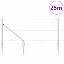 vidaXL Legelőkerítés Ezüst 25 x 0.8 m Horganyzott acél