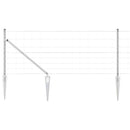 vidaXL Legelőkerítés Ezüst 25 x 0.8 m Horganyzott acél