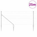 vidaXL Legelőkerítés Ezüst 25 x 1 m Horganyzott acél