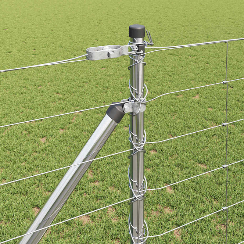 vidaXL Legelőkerítés Ezüst 25 x 1.2 m Horganyzott acél