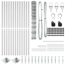 vidaXL Legelőkerítés Ezüst 25 x 1.2 m Horganyzott acél