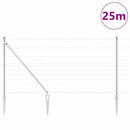 vidaXL Hevederes drótkerítés tüskékkel 25 x 1,2 m Ezüst Háló