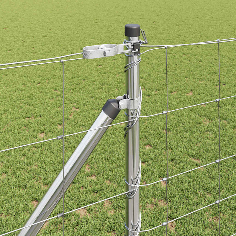 vidaXL Legelőkerítés Ezüst 25 x 1.2 m Horganyzott acél