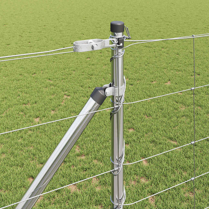 vidaXL Legelőkerítés Ezüst 25 x 1.2 m Horganyzott acél