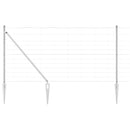 vidaXL Legelőkerítés Ezüst 25 x 1.2 m Horganyzott acél