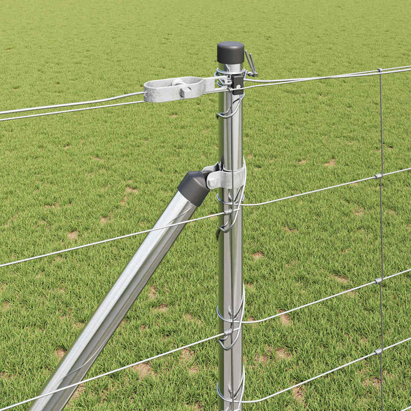 vidaXL Legelőkerítés Ezüst 25 x 1.2 m Horganyzott acél