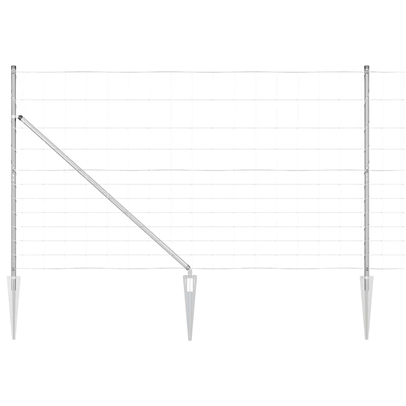 vidaXL Legelőkerítés Ezüst 25 x 1.4 m Horganyzott acél