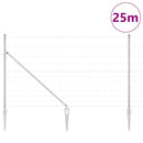 vidaXL Legelőkerítés Ezüst 25 x 1.4 m Horganyzott acél