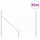 vidaXL Legelőkerítés Ezüst 25 x 1.4 m Horganyzott acél