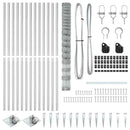 vidaXL Legelőkerítés Ezüst 25 x 1.5 m Horganyzott acél