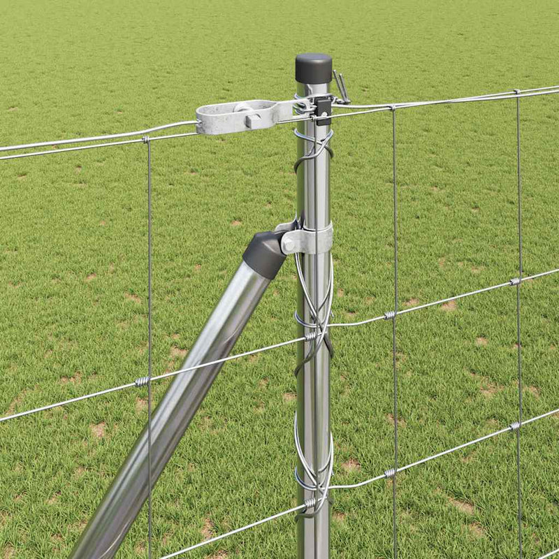 vidaXL Legelőkerítés Ezüst 25 x 1.6 m Horganyzott acél