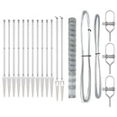 vidaXL Legelőkerítés Ezüst 25 x 1.6 m Horganyzott acél