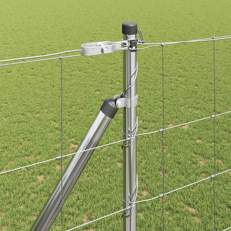 vidaXL Legelőkerítés Ezüst 25 x 1.6 m Horganyzott acél