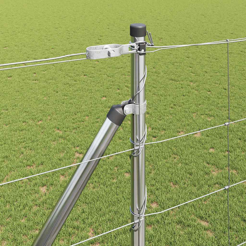 vidaXL Legelőkerítés Ezüst 25 x 1.6 m Horganyzott acél