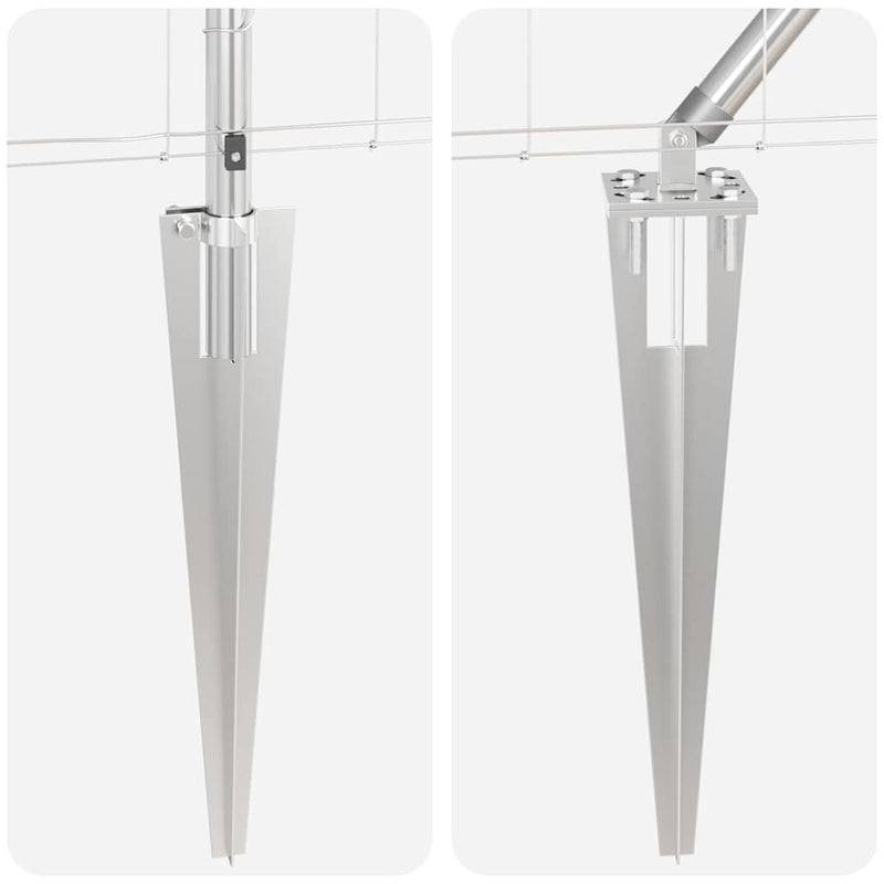 vidaXL Legelőkerítés Ezüst 25 x 1.6 m Horganyzott acél