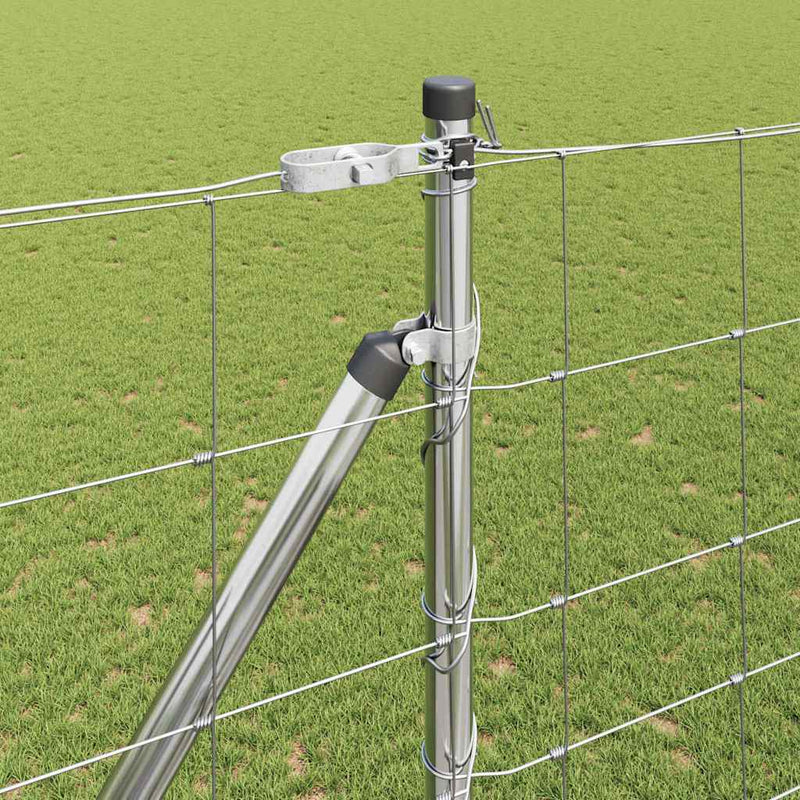 vidaXL Legelőkerítés Ezüst 25 x 1.6 m Horganyzott acél